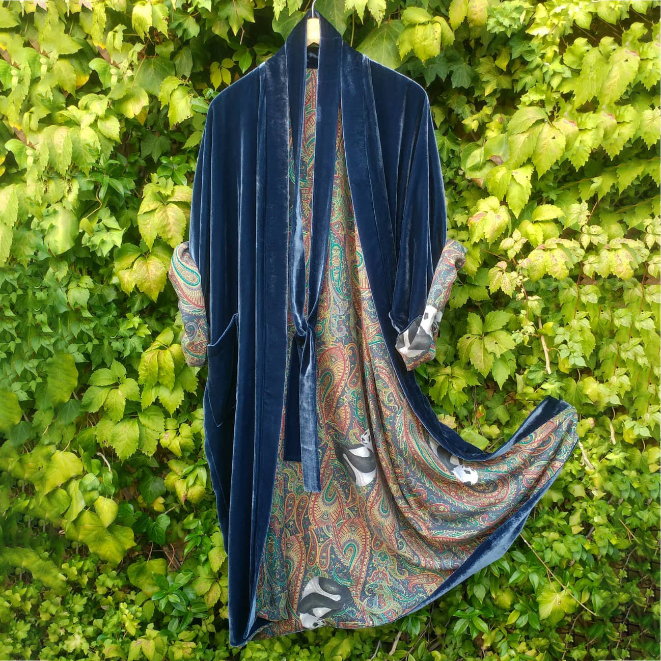 Fashion Casual Lined Printed Kimono Duster