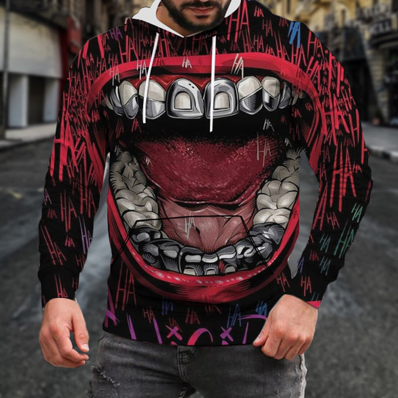 Hooded Halloween Prank Big Mouth Hoodie