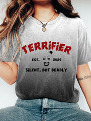 Halloween Horror Movie 2024 Terrifier Clown Inspired Gradient T Shirt