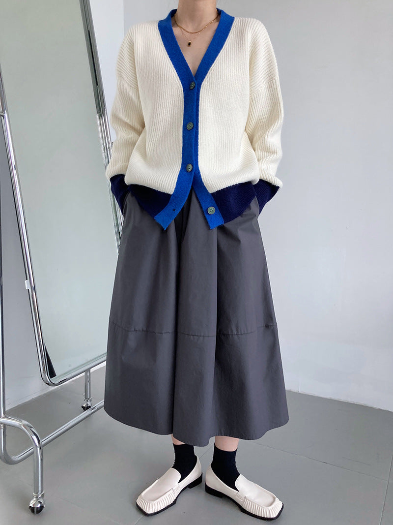 Loose Design Lazy Color Cardigan Sweater Coat