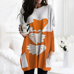 Crew Neck Slip Pocket Soul Contrast Tunic