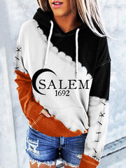 Salem 1692 Halloween Witch Tie Dye Hoodie