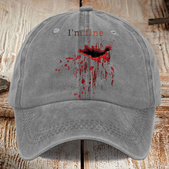 I'm Fine Bloody Printed Baseball Cap