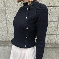 Half turtleneck slim fit knitted sweater