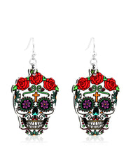 Sugar Skull Inspired Pendant Earrings