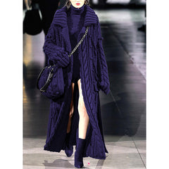 Fashion Loose Twist Knit Cardigan