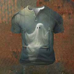 Retro Ghost Henley Shirt