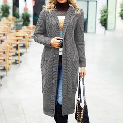 Casual Twist Knitting Long Sweater Cardigan