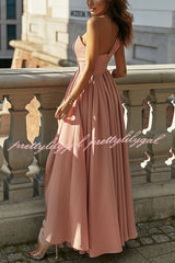 Luckiest Charm One Shoulder Ruched Asymmetrical Ruffles Dress