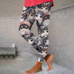 Fun Cat Print Women's Leggings