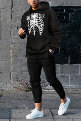 Halloween Skeleton Tracksuit Two Piece Set