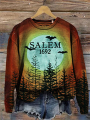 Salem 1692 Dark Forest Full Moon Night Sweatshirt