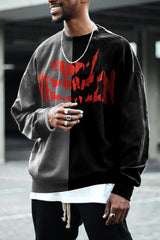 Contrast Color Halloween Crewneck Sweatshirt