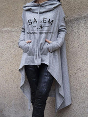 Women's Salem Massachusetts Printed Irregular Long Sleeve Sweatshirt