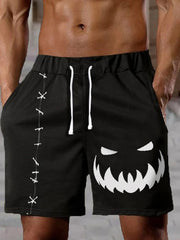 Halloween Pumpkin Patch Print Shorts