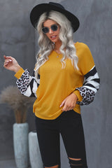Women's Stripe Splice Long Sleeve Top