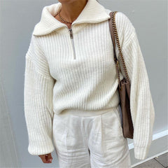 Chic turtleneck sweater with zipper