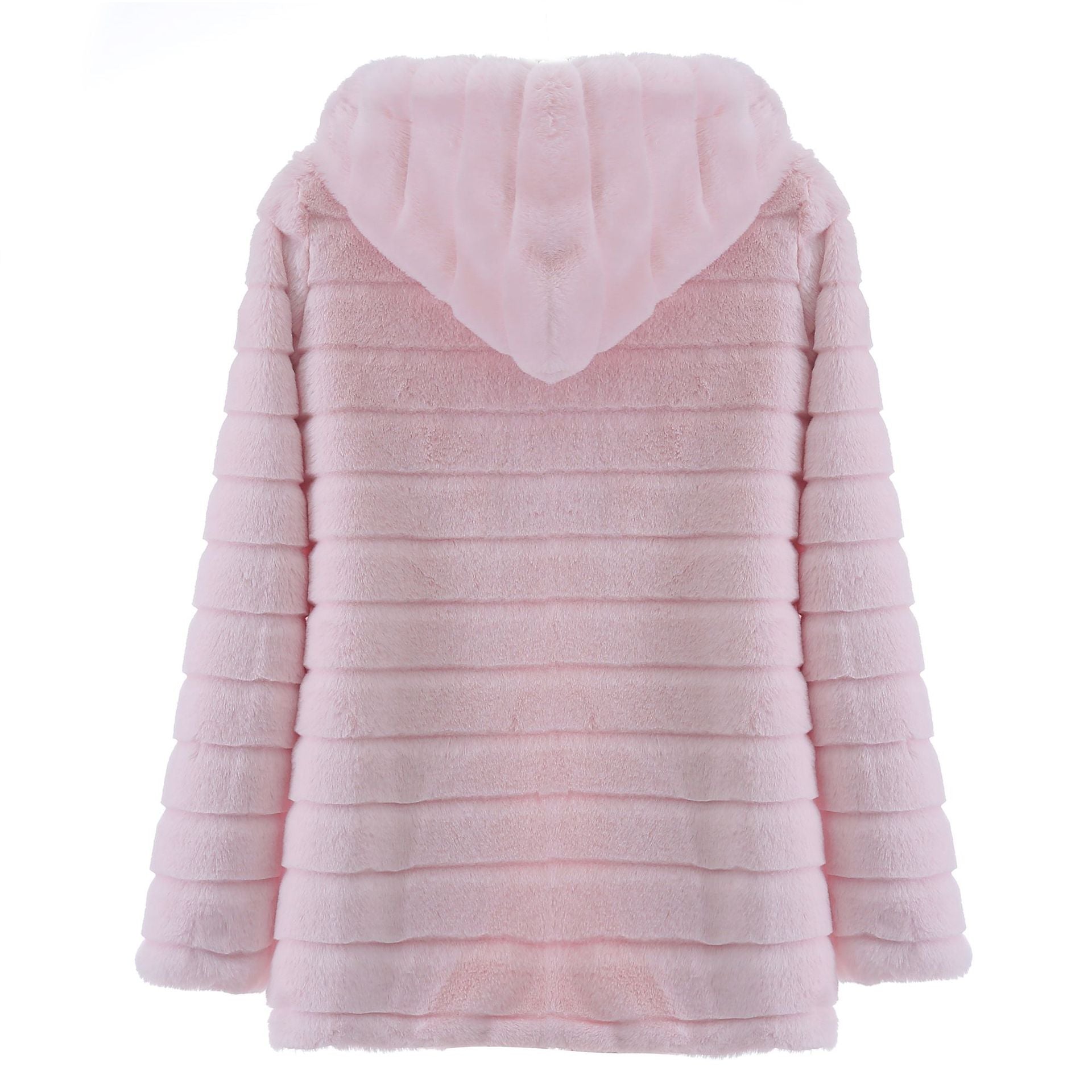 Casual Solid Color Faux Fur Coat