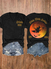 Salem Witch Society 1692 V Neck T Shirt