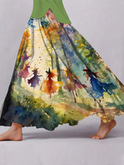 Women's Witches Flying Lessons Printed Skirt
