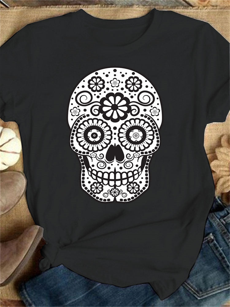Lovely EW People Cat Print T Shirt