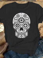 Lovely EW People Cat Print T Shirt