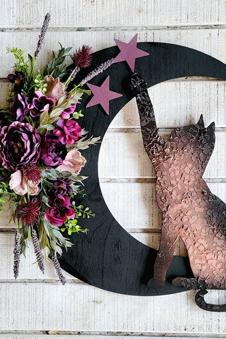 Halloween Cat Wreath Decoration