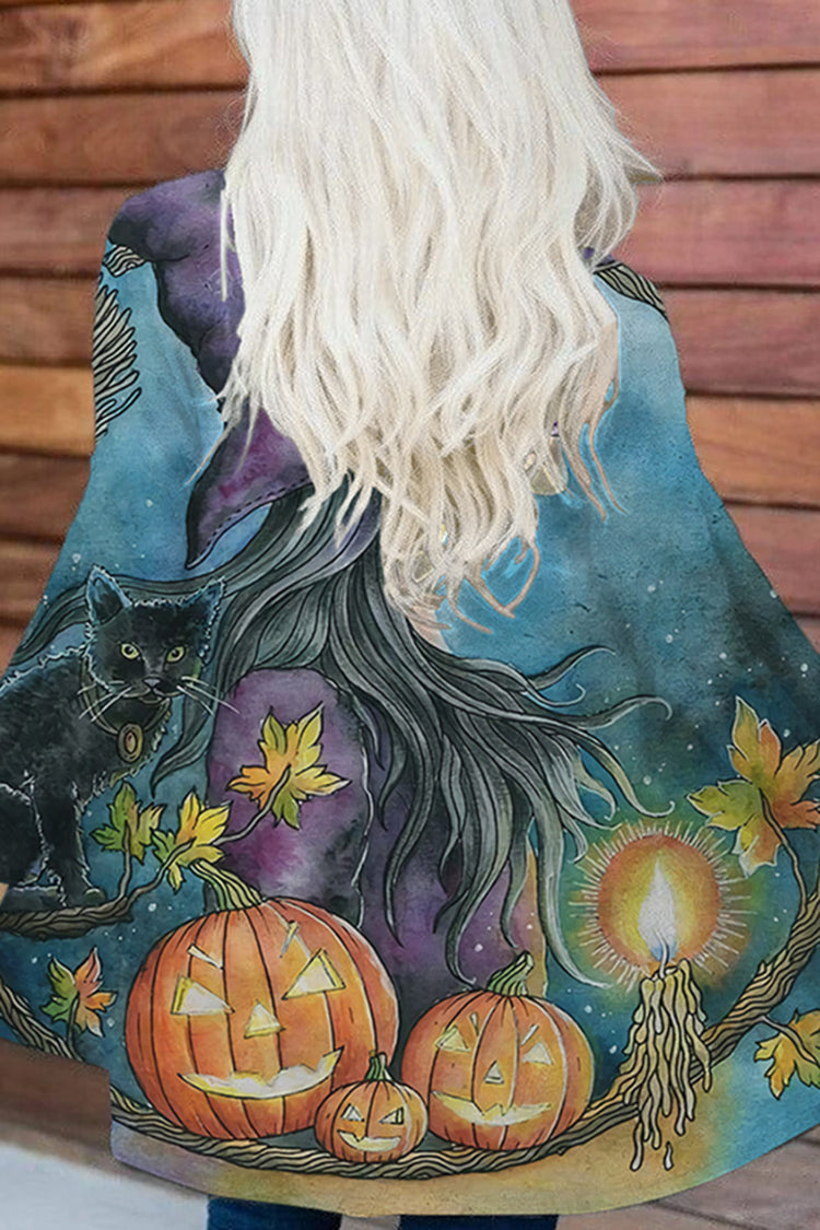 Casual Cat Pumpkin Cardigan