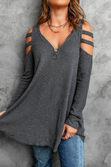 Women's Gray Knit Tunic Top