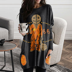 Halloween Cartoon Pumpkin Monster Tunic