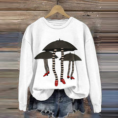 Women's Halloween Witch Print Casual Sweatshirt
