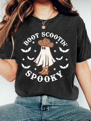 Boot Scootin Spooky Graphic Vintage Washed T Shirt