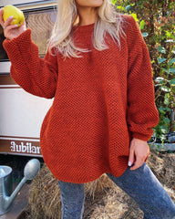 Stylish commuter crew-neck sweater