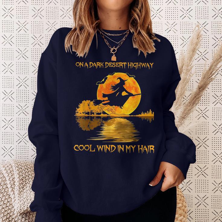 On A Dark Desert Highways Halloween Sweatshirt
